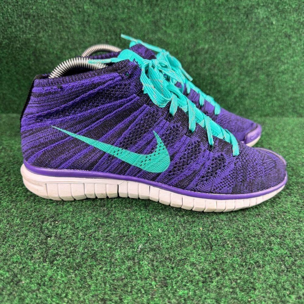 Nike Flyknit Chukka Running Athletic Shoes 639699-500 Purple Women's Size 8.5